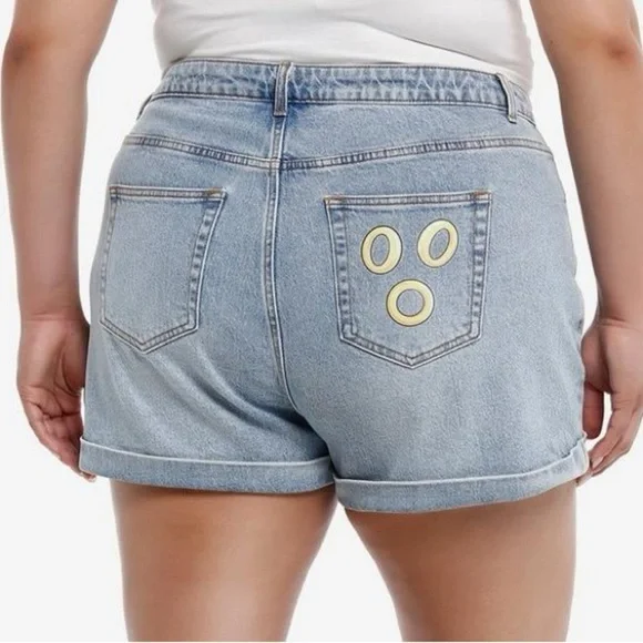 Sonic the hedgehog denim shorts nwot